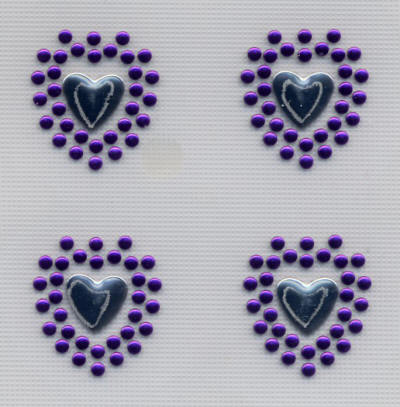 Silver and Purple Hearts 