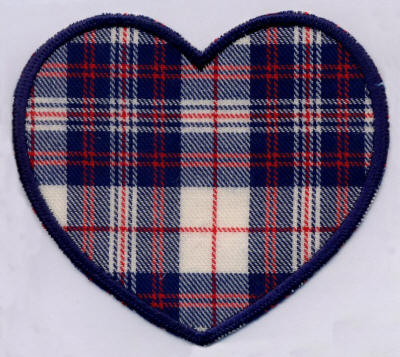Blue Tartan Heart 