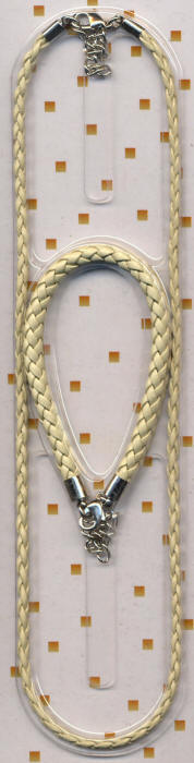 Cream Rope Necklace and Bracelet Set