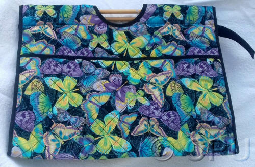 Black with Butterflies Print Craft Bag