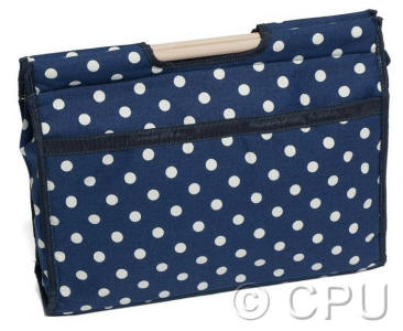 Navy with White Spots Craft Bag