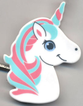 Peach and Blue Unicorn Retractable Tape Measure