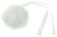 White Faux Fur 6cm Pompom