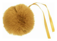 Mustard Faux Fur 11cm Pompom