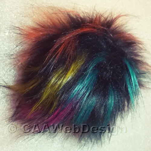 Black, Pink, Blue, Orange Faux Fur 15cm Pompom