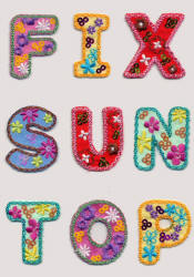 Floral Iron On Letters Motifs