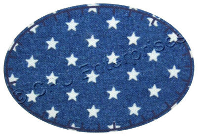 Star Print Indigo Denim Patch 