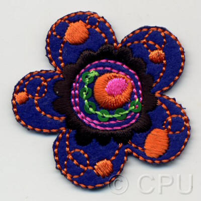 Blue and Orange Flower 