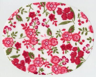 Pink Flower on White Patch 