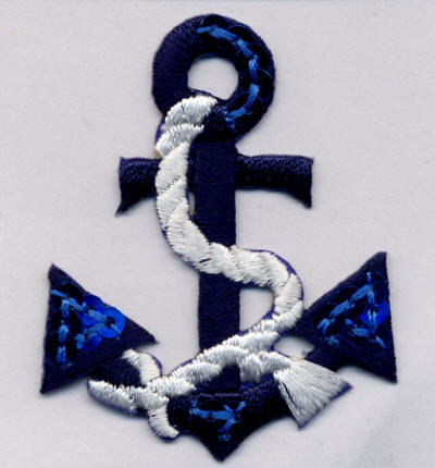 Blue Sequin Anchor 
