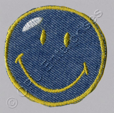Denim Smiley Face 