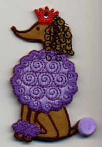 Purple Poodle Sitting 