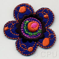 Blue and Orange Flower 