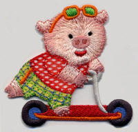 Pig on Scooter 