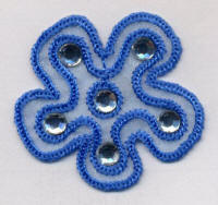 Blue Flower with Gems 