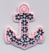 Pink Sequin Anchor 
