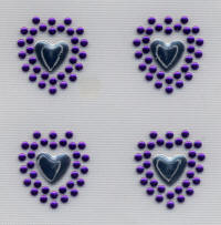 Silver and Purple Hearts 