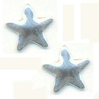 8mm Silver Star Studs 