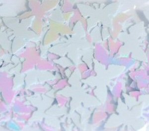 White Iridescent Butterflies 